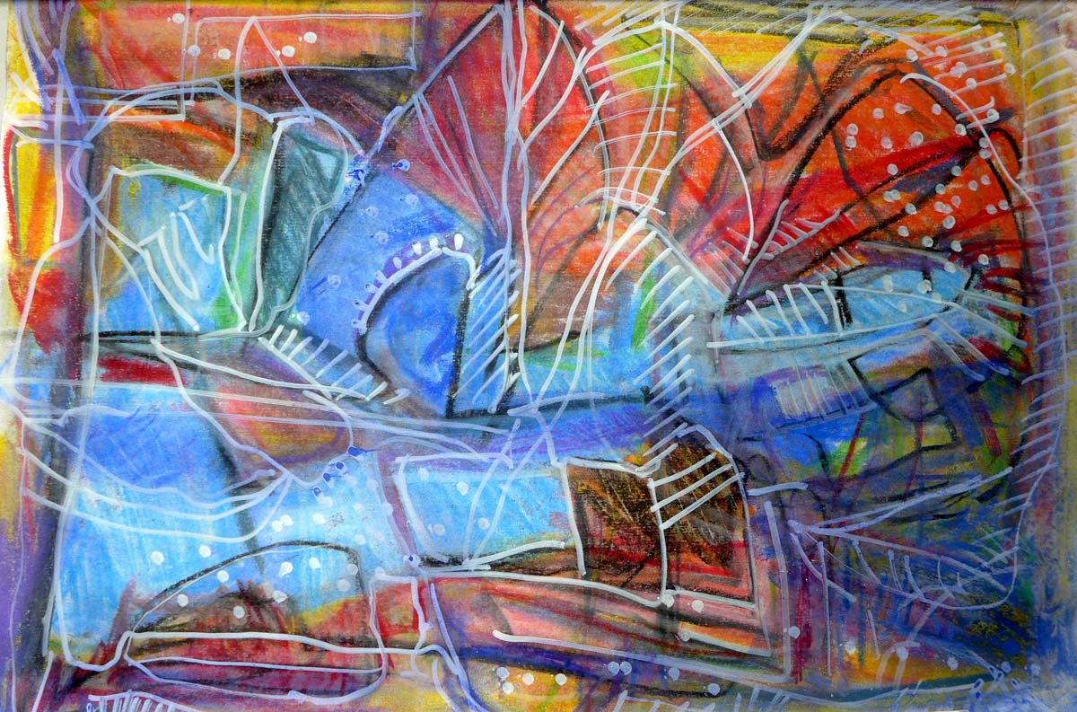 Resonanz, Pastell auf Karton, 34 x 24 cm